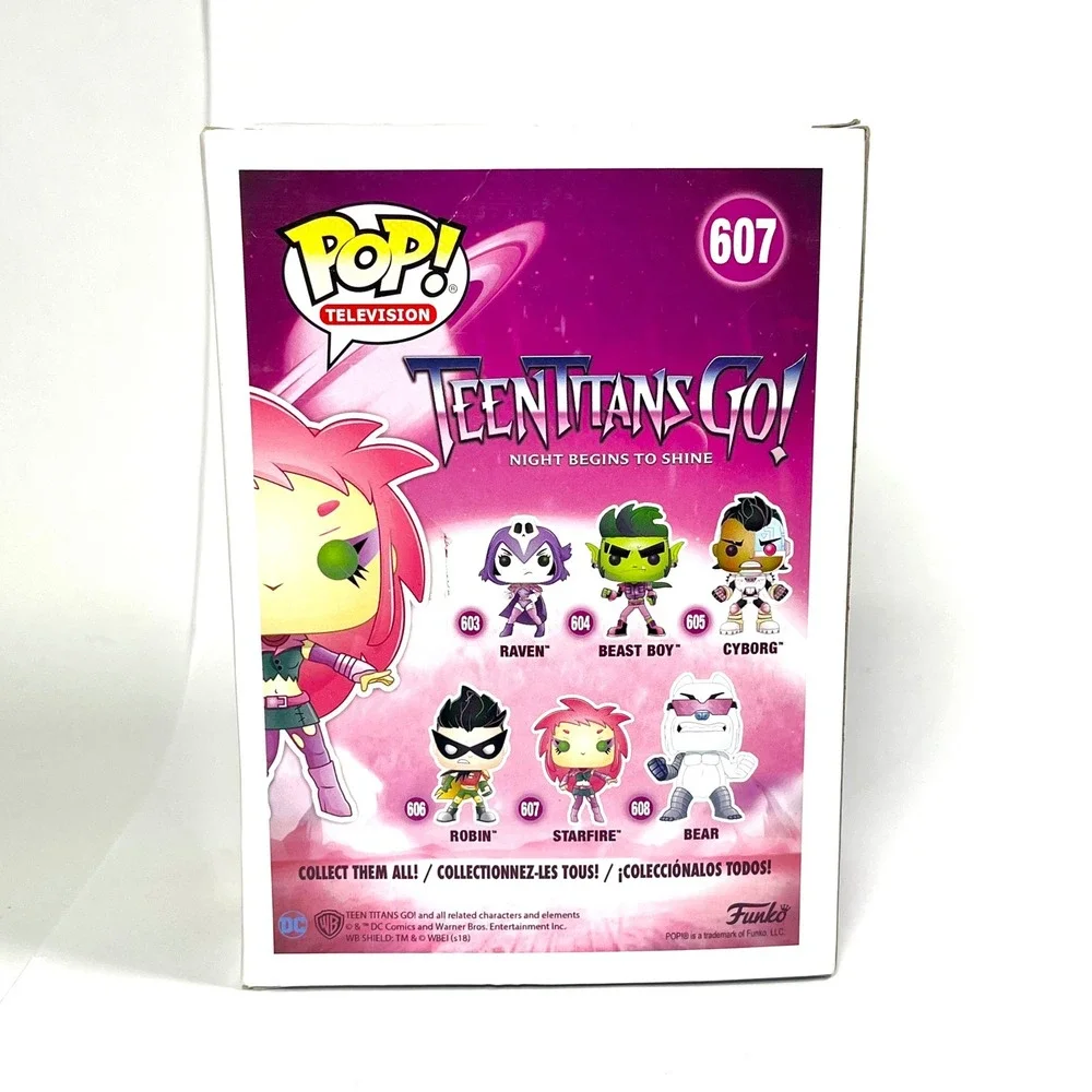 Funko Pop Teen Titans Go Starfire 607 Night Begins to Shine Vinyl Figure Boxed